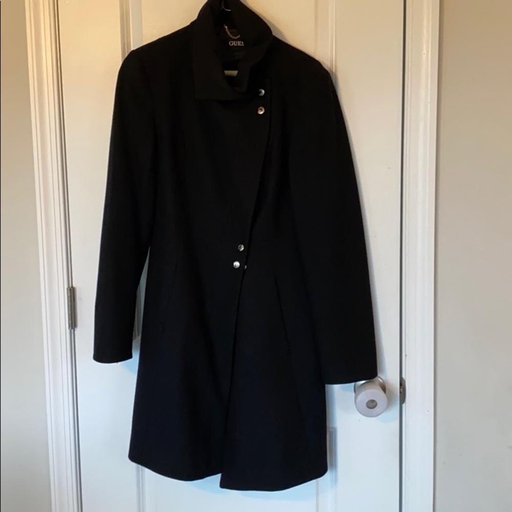 Guess Wool Snap Long Jacket
